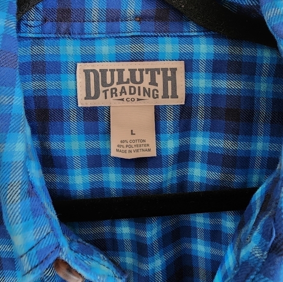 COPY - Duluth Trading Blue Striped Men's Button down Size L. - Picture 2 of 3